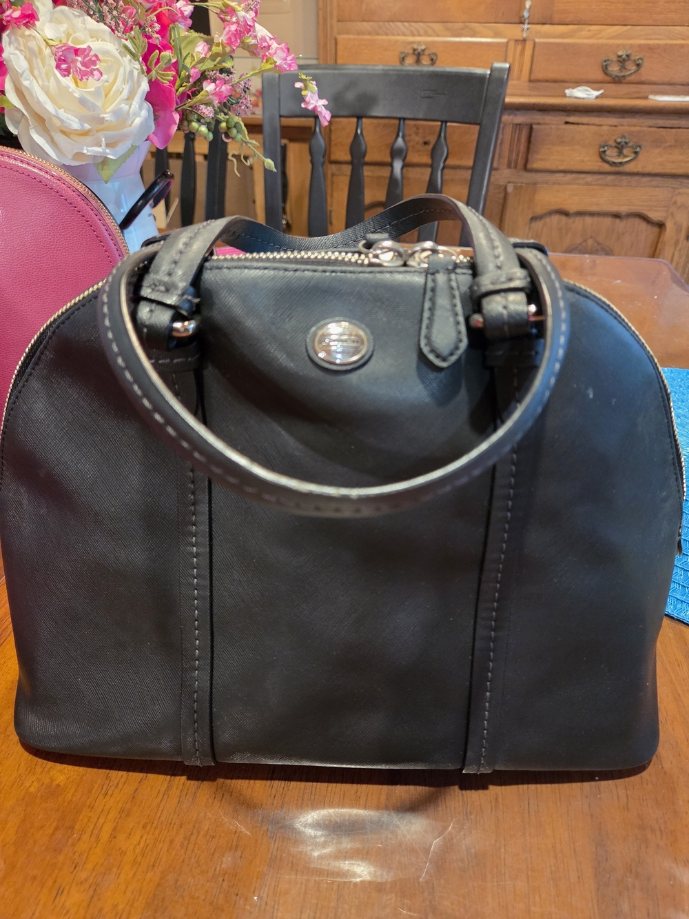 Coach Black Dome Satchel Bag
